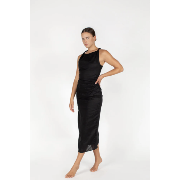 Mikoh Swimwear Mikoh Fallon High Neck Maxi Dress w/ Twisted Strap