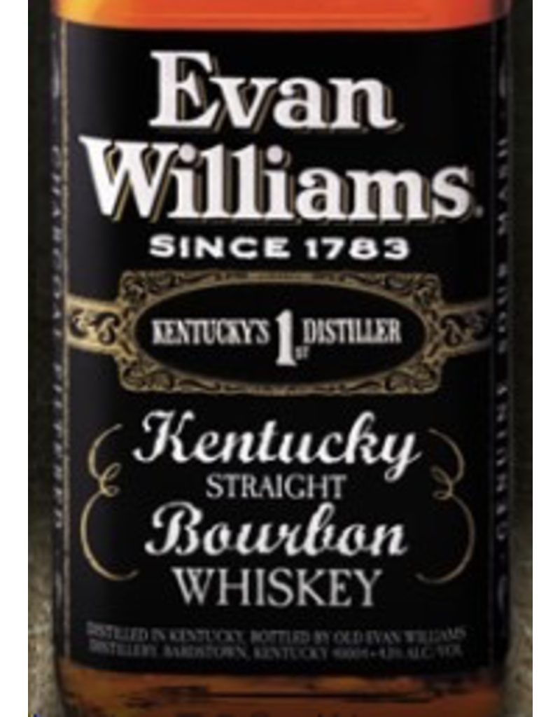 Bourbon Whiskey Evan Williams Bourbon Black Label 750ml