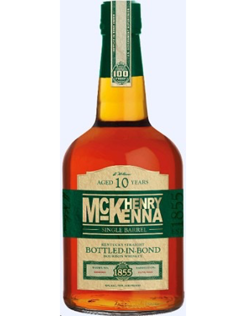 Bourbon Whiskey Henry McKenna 10yr Single Barrel Bourbon Bottled-in-Bond 100pf 750ml