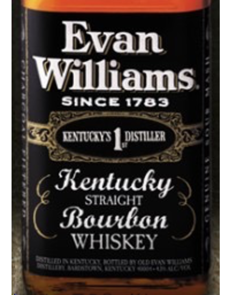 Bourbon Whiskey Evan Williams Bourbon Black Label Liter