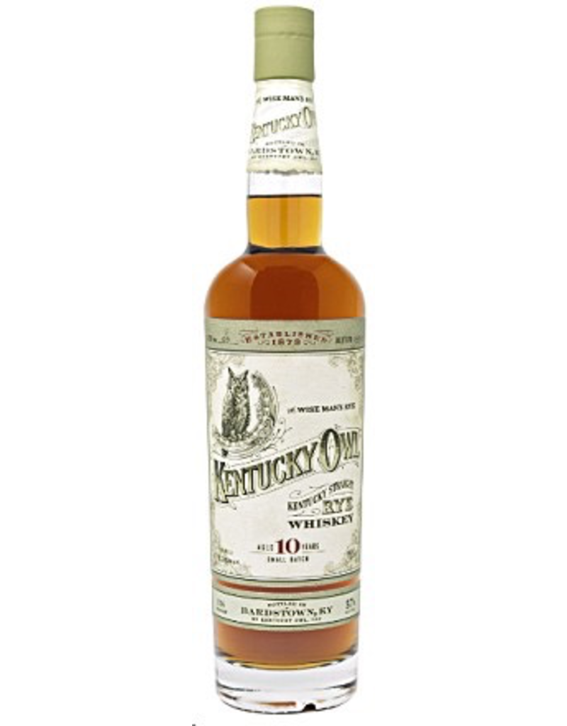 Bourbon Whiskey SALE $169.99 Kentucky Owl Rye 10 year Old Batch #3, 114 proof 750ml REG $299.99