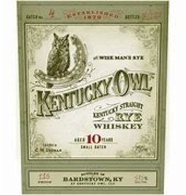 Rye Whiskey Kentucky Owl 10 Year Old Rye Batch #4 Last Rye Batch 112.8pf REG $499.99