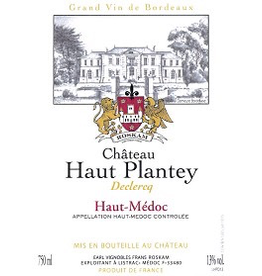 Bordeaux-Haut Medoc SALE Chateau Haut Plantey Declercq Haut Medoc 2015 750ml REG $29.99