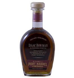 Bourbon Whiskey END OF BIN SALE Isaac Bowman Pioneer Spirit Port Barrel Finished Straight Bourbon Whiskey 750ml REG $69.99