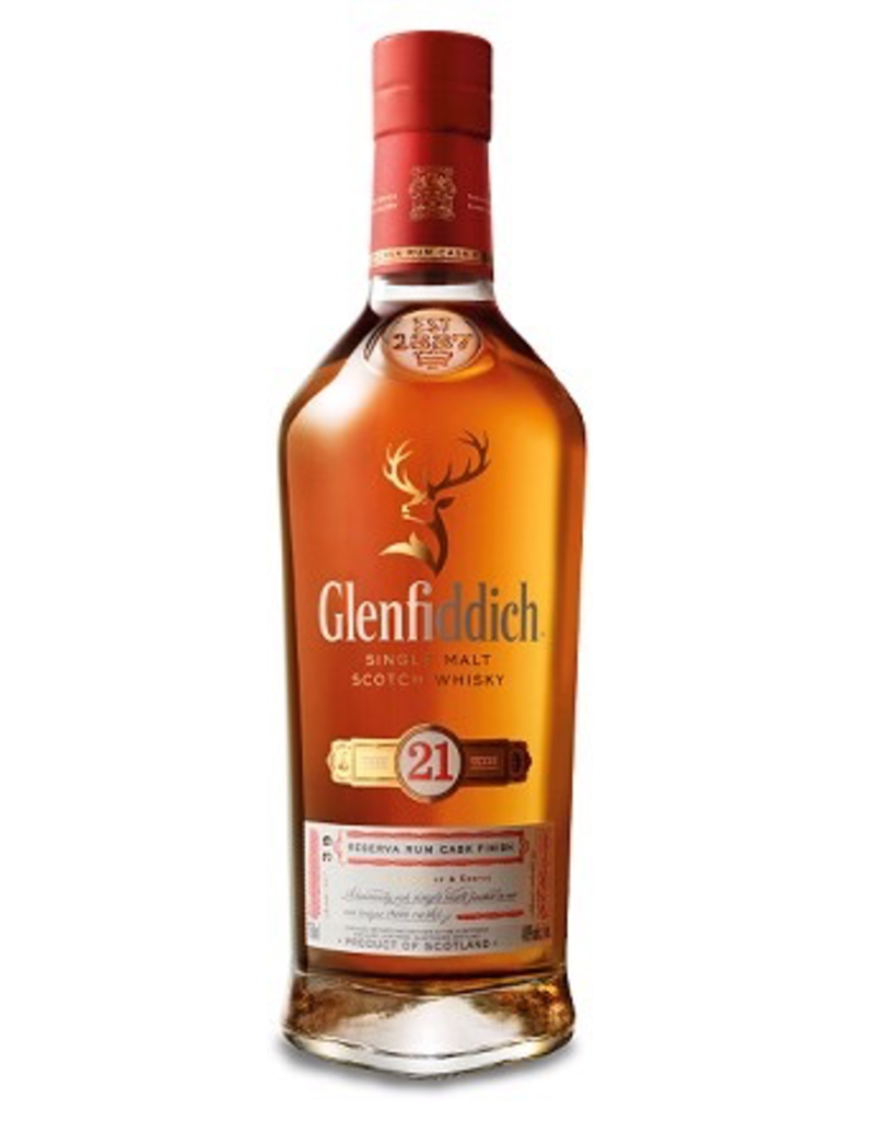 Single Malt Scotch Glenfiddich 21 year Reserva Rum Cask Single Malt Scotch 750ml