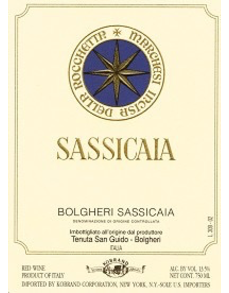 Tuscan Red Tenuta San Guido Sassicaia 2017 3 liter