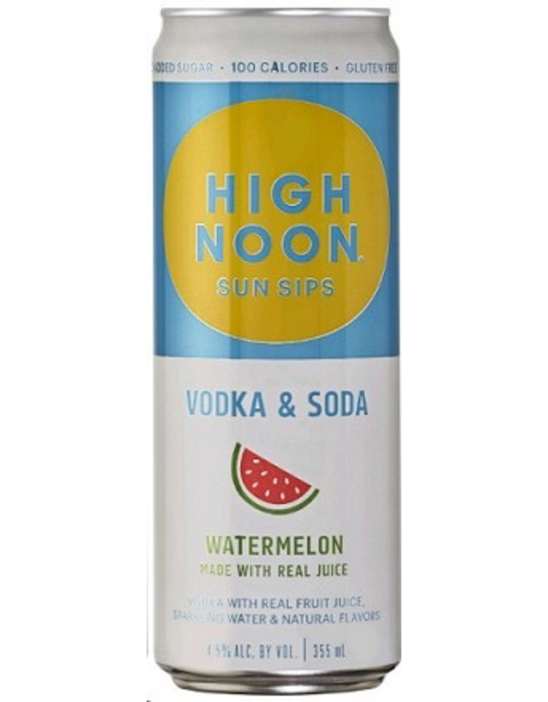Seltzer High Noon 4 pack Watermelon Vodka & Soda  355ml cans