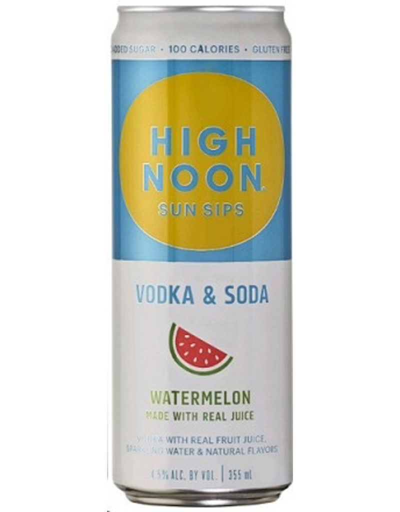 Seltzer High Noon Watermelon 4 Pack Vodka & Soda  355ml cans