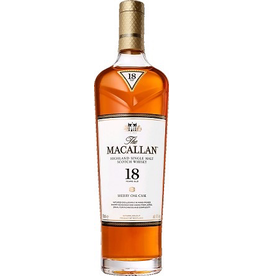 Single Malt Scotch Macallan 18 year old Sherry Oak Cask Single Malt Scotch 2022 release 750ml