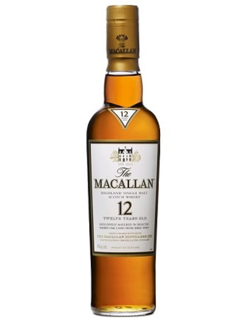 Single Malt Scotch Macallan 12yr Sherry Oak Cask Single Malt Scotch   750ml
