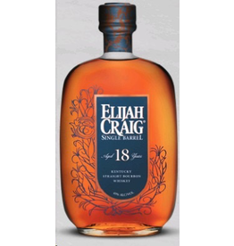 Bourbon Whiskey Elijah Craig Single Barrel 18 Year Old Bourbon 750ml