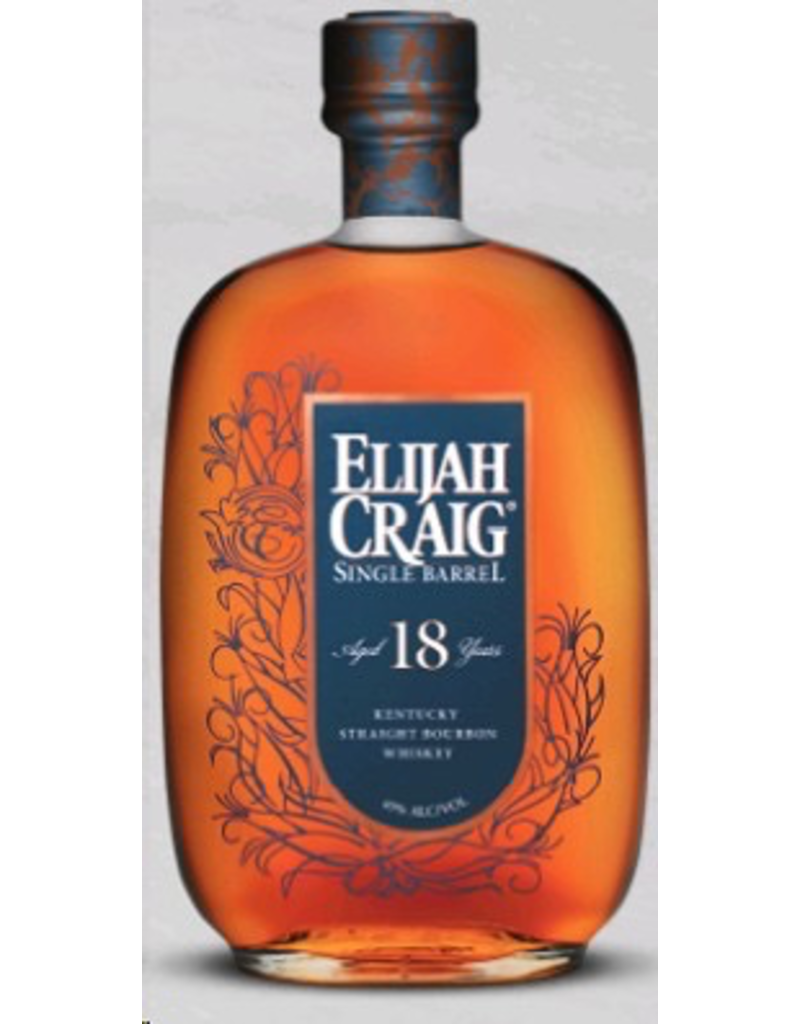 Bourbon Whiskey Elijah Craig Single Barrel 18 Year Old Bourbon 750ml