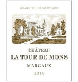 Bordeaux Red Chateau La Tour De Mons Margaux 2016 750ml