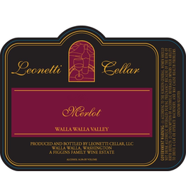 Merlot SALE $99.99 Leonetti  Cellar Merlot  2018 Walla Walla Valley 750ml REG$129.99