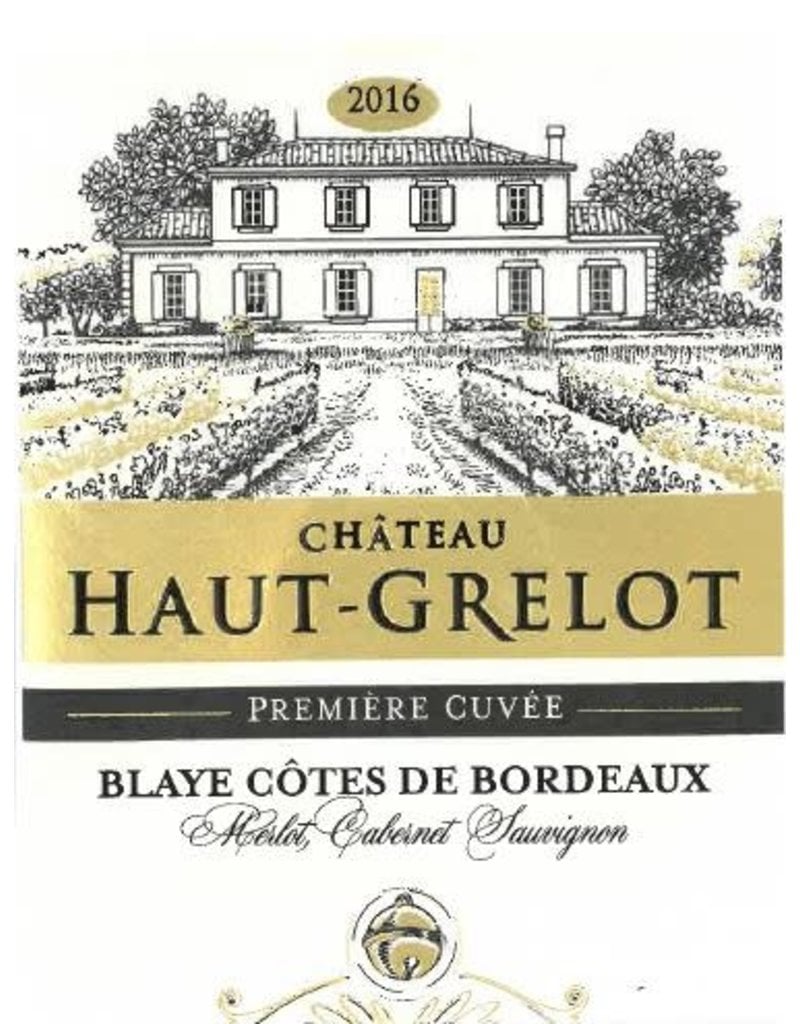 bordeaux Chateau Haute-Grelot Premiere Cuvee Blaye Cotes de Bordeaux 2018 750ml70% Cab sauv 30% Merlot