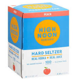 Seltzer High Noon 4 pack Peach Vodka & Soda  355ml cans