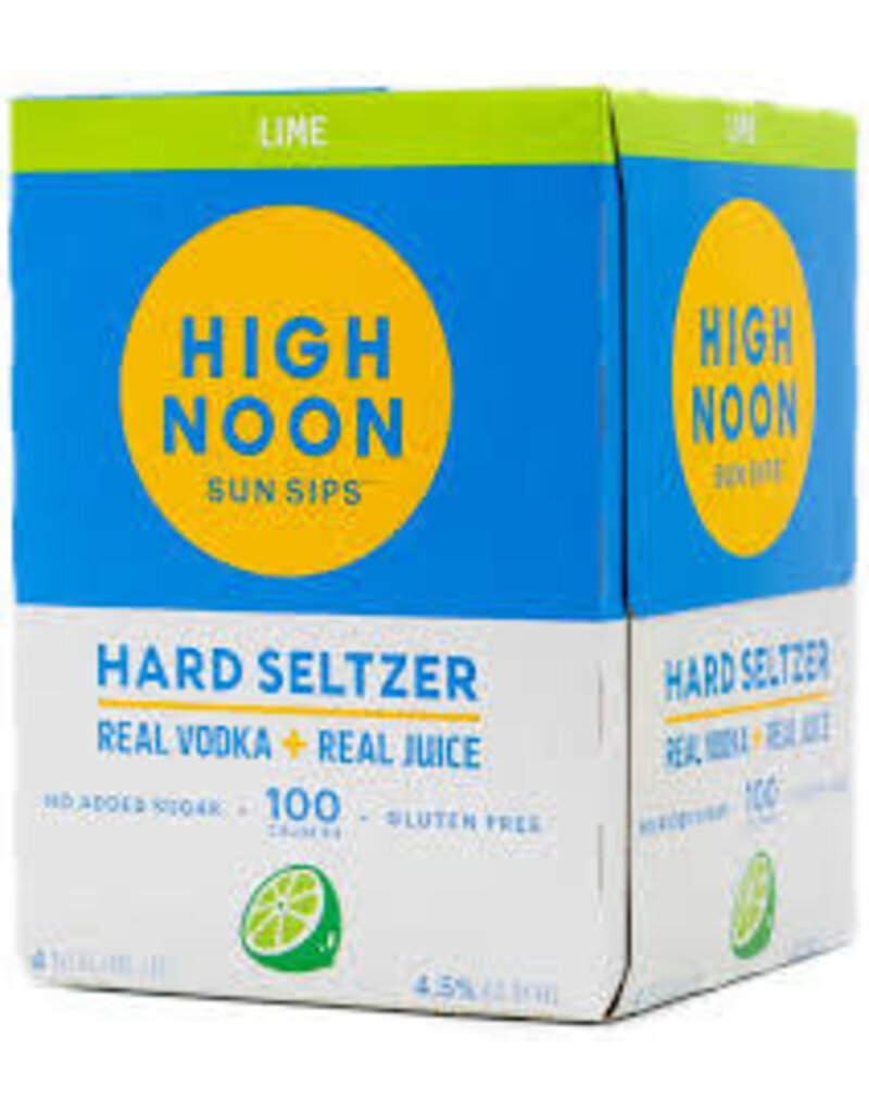 CAN MIXED DRINK High Noon Lime 4 pack Vodka & Soda 355ml cans