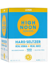 Seltzer High Noon Lemon 4 pack Vodka & Soda  355ml cans