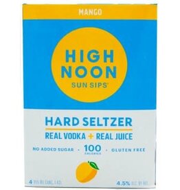 Seltzer High Noon 4 pack Mango Vodka & Soda  355ml cans