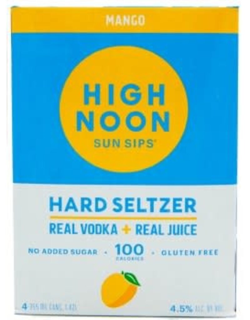 Seltzer High Noon Mango 4 pack Vodka & Soda  355ml cans