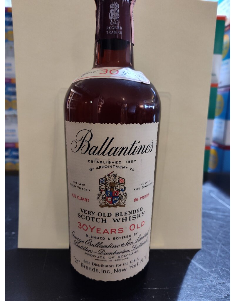 Scotch Ballantines Very Old Blended Scotch Whisky 30 Years Old