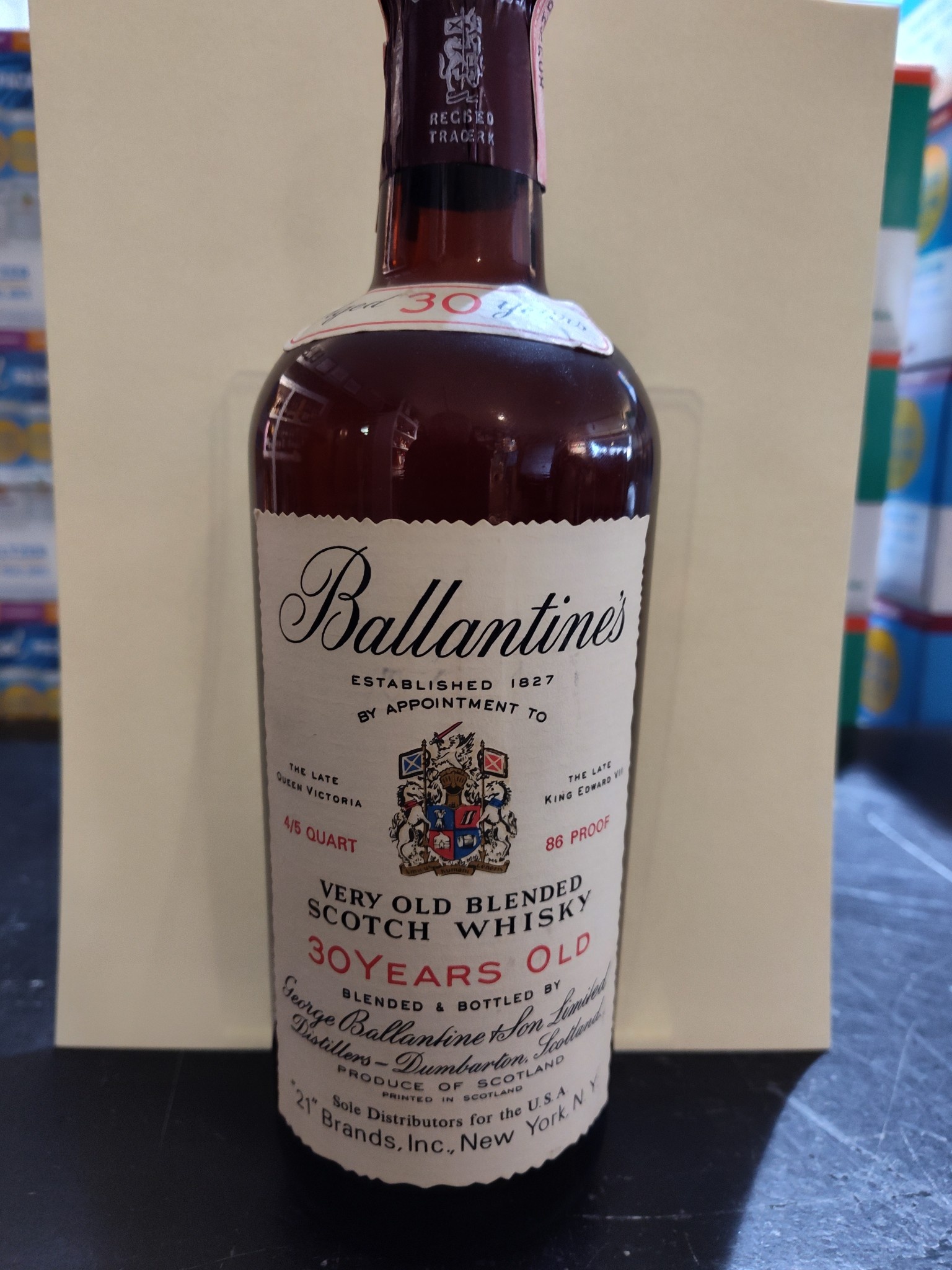 Ballantines Very Old Blended Scotch Whisky 30 Years Old Ballantines Very Old Blended Scotch Whisky 30 Years Old