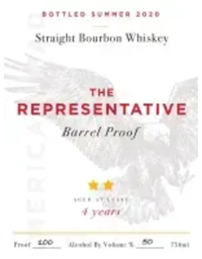 bourbon The Representative Straight Bourbon Whiskey 116.5 Proof 750ml