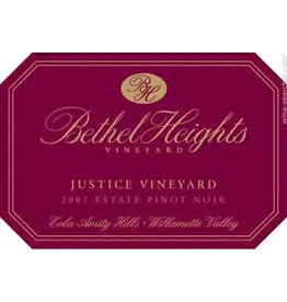 Pinot Noir Oregon SALE $69.99 Bethel Heights Pinot Noir Justice Vineyard Amity Hills 2021 750ML