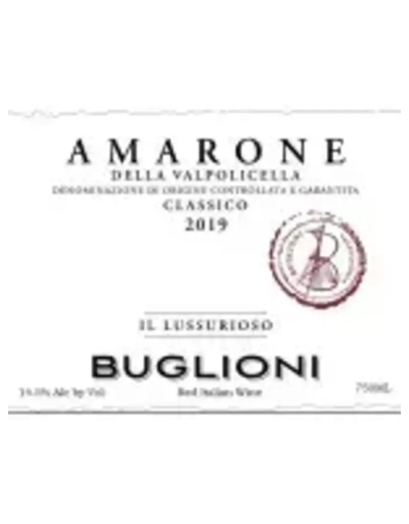 Amarone END OF BIN SALE Buglioni Amarone Classico 2019 750ml REG $79.99