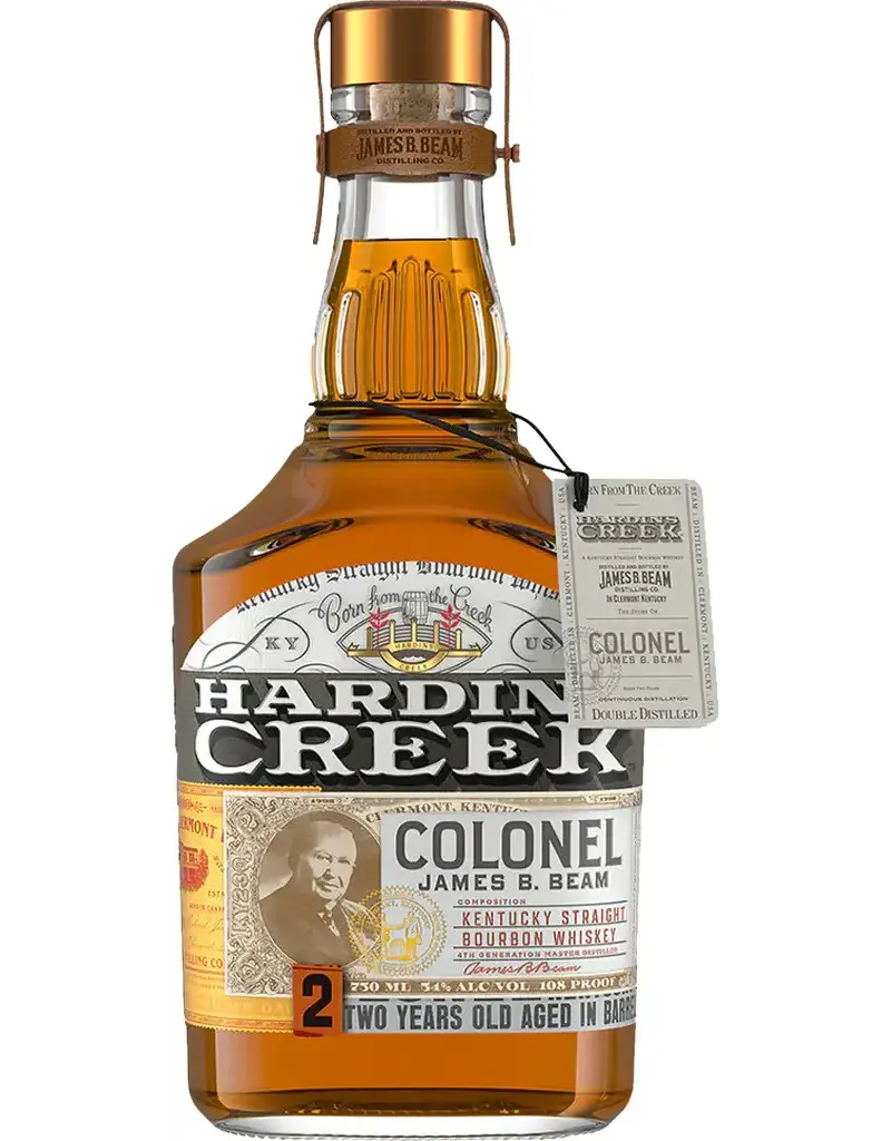 Bourbon Whiskey Hardins Creek Colonel James B. Beam 2 Years Old 750ml