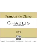 Chablis SALE $25.99 Francois de Clesse Chablis 2024 750ml