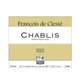 Chablis Francois de Clesse Chablis 2023 750ml