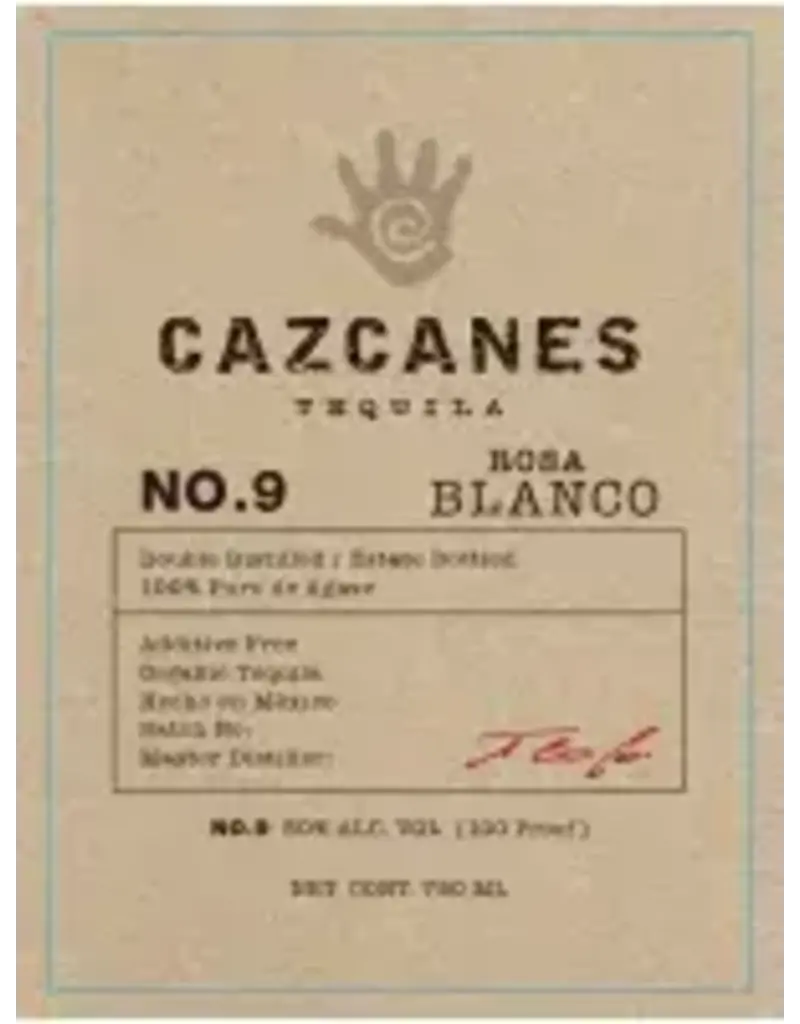 Tequila Cazcanes No. 9 Rosa Banco 100 proof 750ml