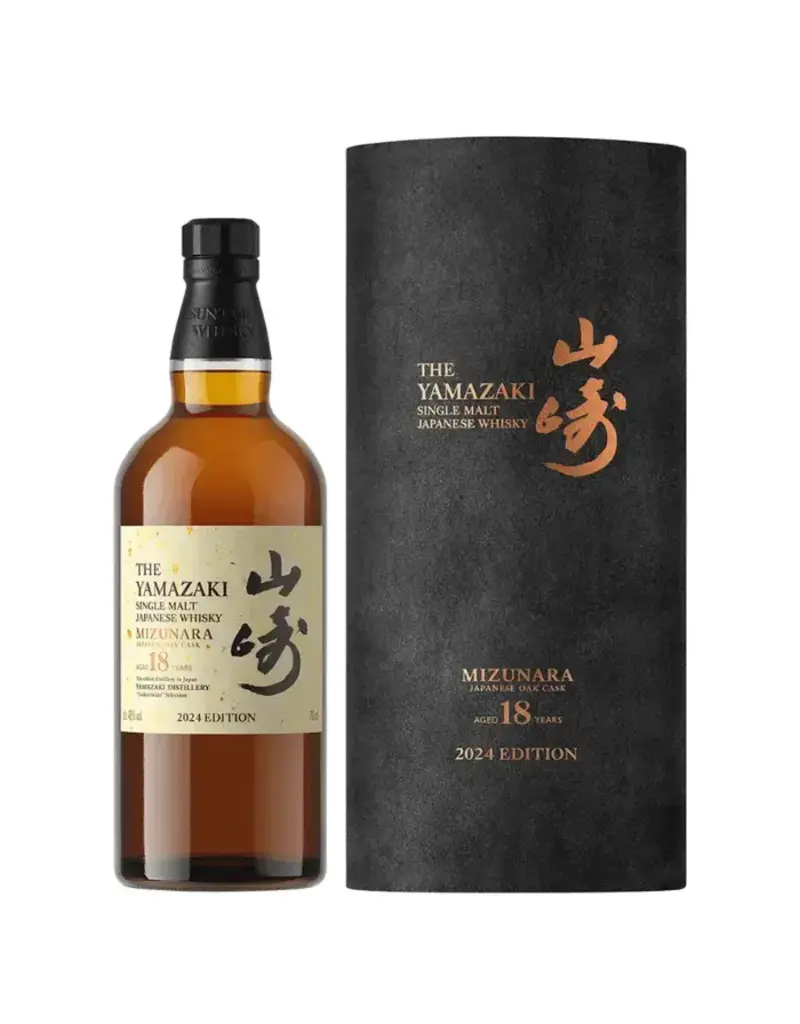 Japanese Whisky The Yamazaki 18 yr 2024 Edition Mizunara Oak Single Malt Japanese Whisky 750ml