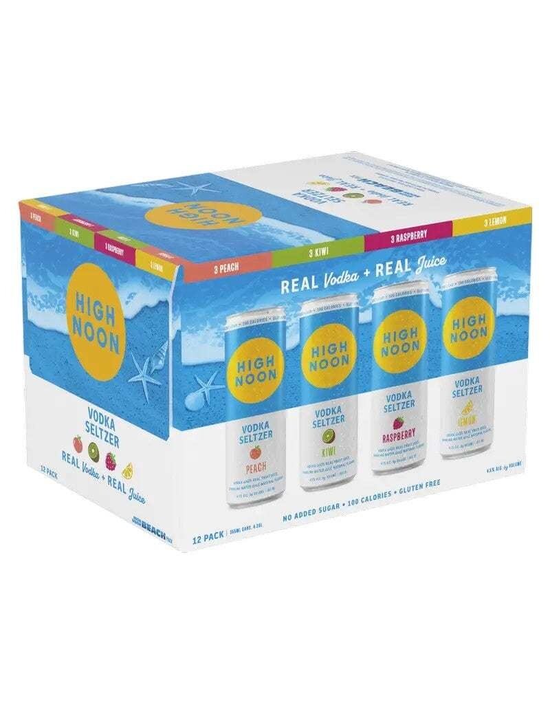 High Noon 12 Pack  Beach Pack Vodka & Soda  Assorted Flavors 355ml cans