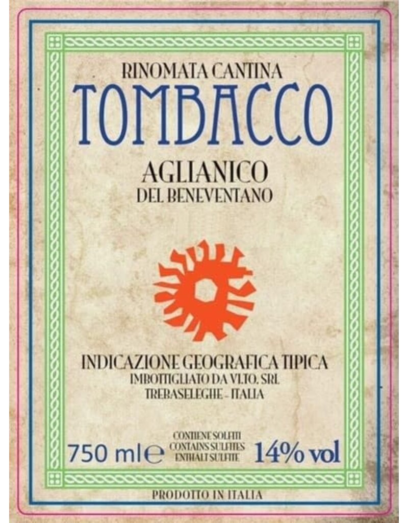 Aglianico Italian Tombacco Aglianico Del Beneventano 2022 750ml