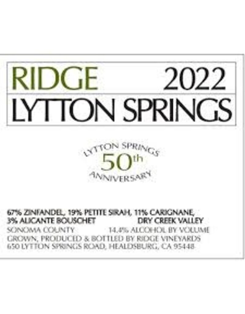 Zinfandel Ridge Lytton Springs Zinfandel -Blend 2022 750ml