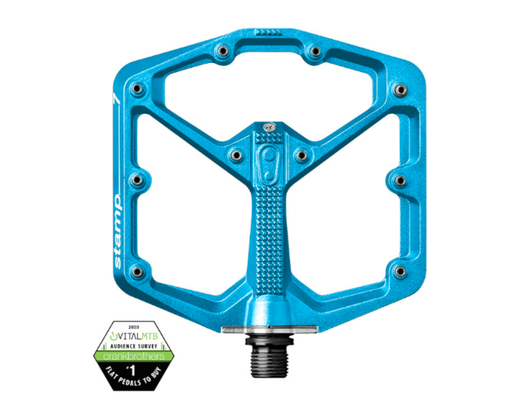 Crank Brothers Pedal Stamp 7 Large Electric Blue Crankbrothers