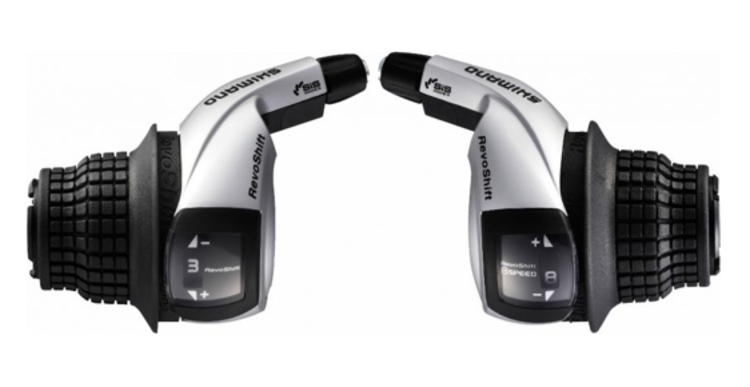 Shimano Shimano Tourney SL-RS45 3x8 Speed Revo Shifter Set Black/Silver