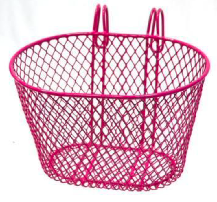 Kids Hook-On Wire Mesh Pink Basket