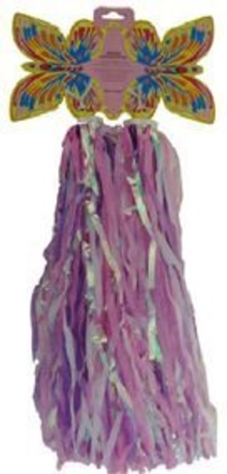 Bikes Up STREAMERS - Grip Streamers Silver Red & Blue