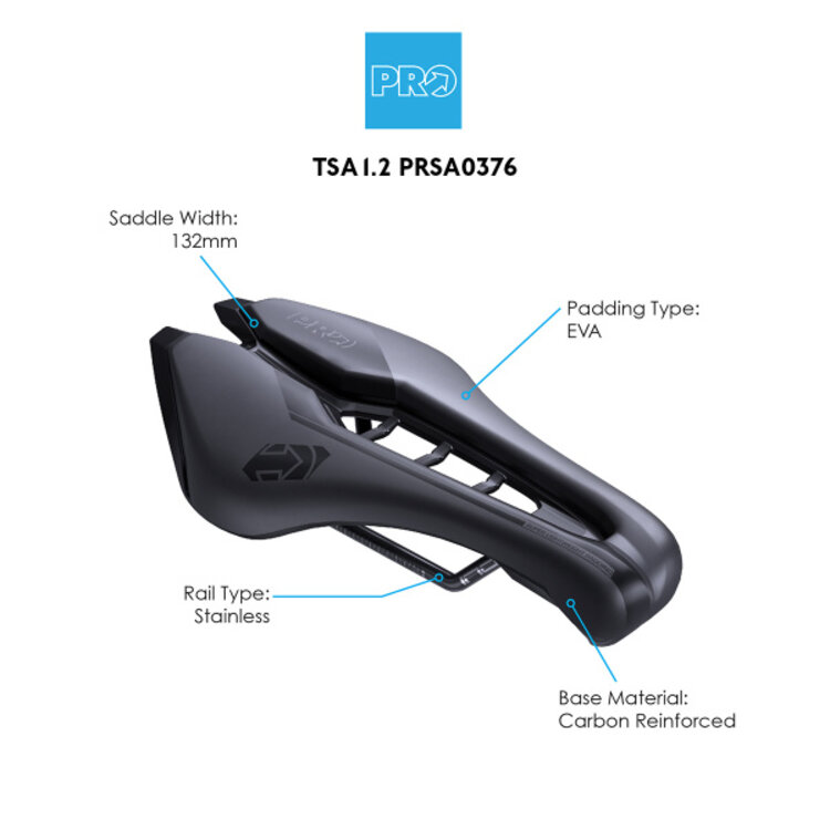 PRO Pro Saddle - TSA 1.2 132MM AF Stainless Blk