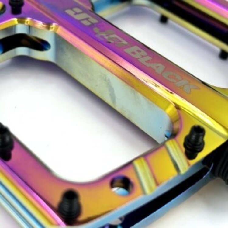 Jet Black JetBlack Ultralite MTB Pedals Low Profile - Sealed Bearings Cromo Axle Oil Slick