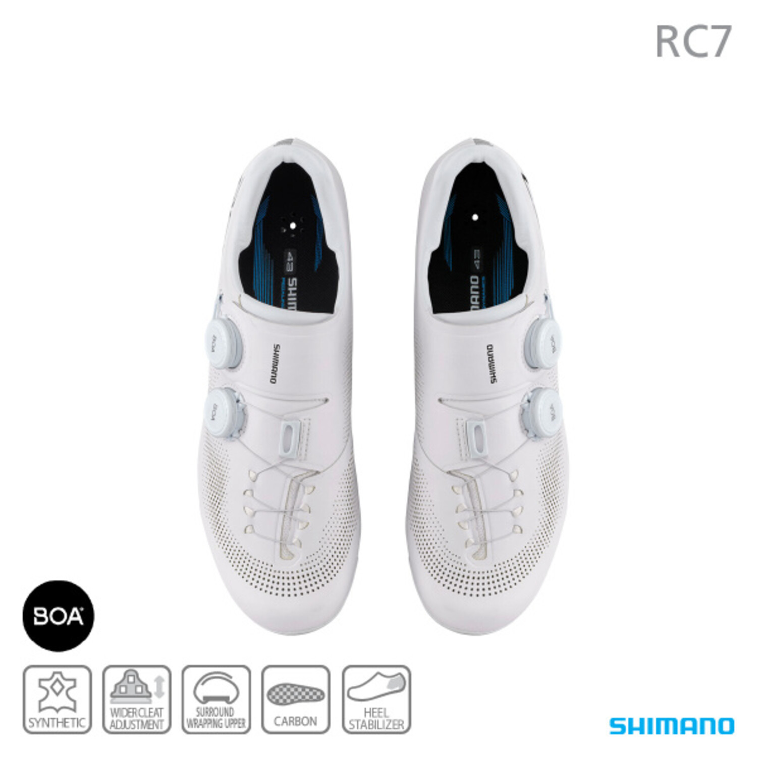 Shimano RC703 Road Shoes White Cycle House
