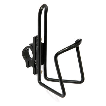 QBP QBP Bottle Cage - Alloy - Black With Handlebar Mount