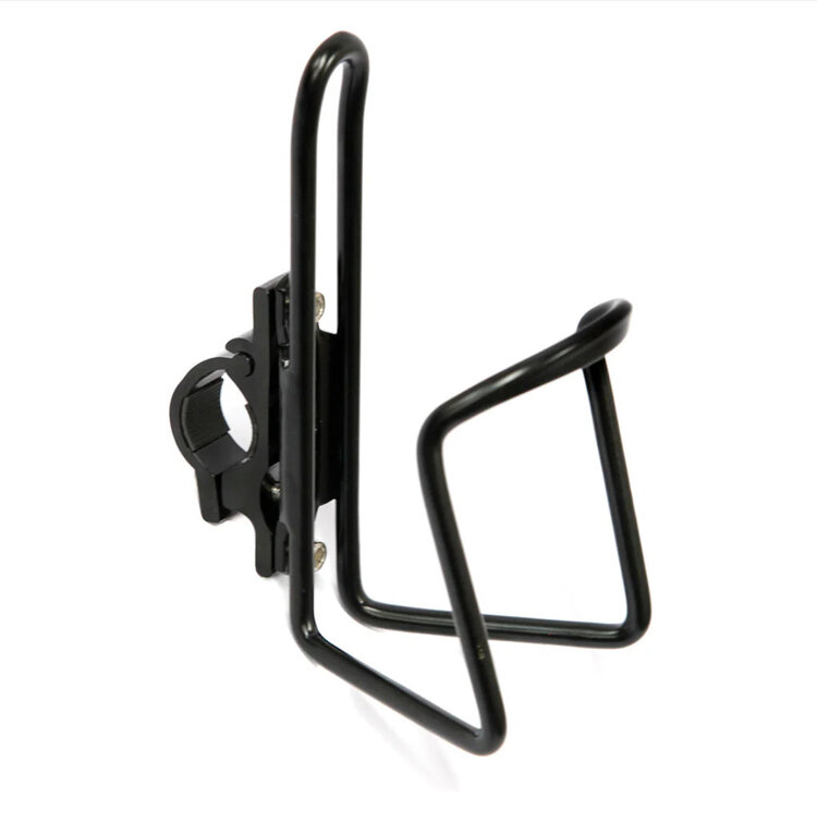 QBP QBP Bottle Cage - Alloy - Black With Handlebar Mount