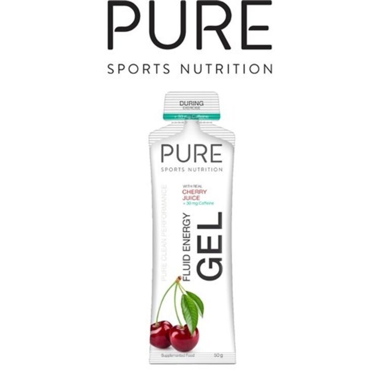 PURE Pure Fluid Energy Gel Chery with 30mg Caffeine - 50g