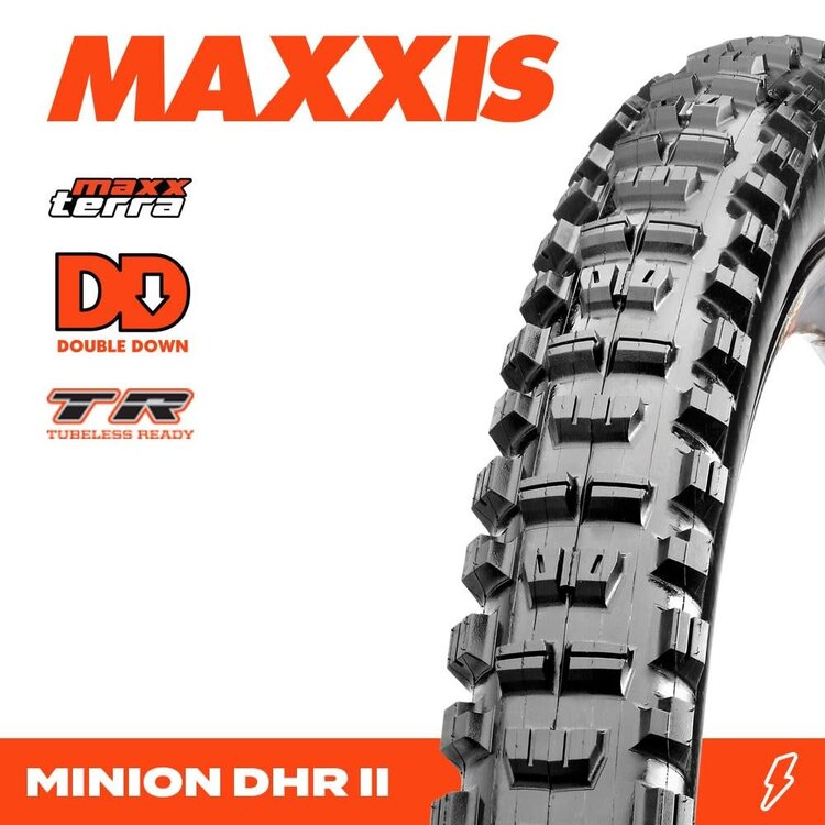 Maxxis Maxxis Minion DHR II Tire - 29 x 2.50, MaxxTerra, DD, Tubeless, Folding, Black