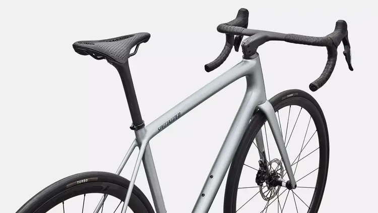 Specialized 2026 Specialized Aethos 2 Pro Force AXS (Ex DEMO) Gloss Shadow Silver / Emerald Metallic 54