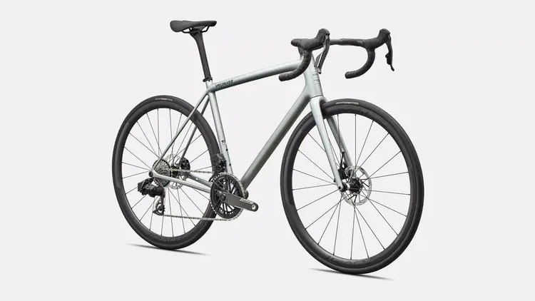 Specialized 2026 Specialized Aethos 2 Pro Force AXS (Ex DEMO) Gloss Shadow Silver / Emerald Metallic 54